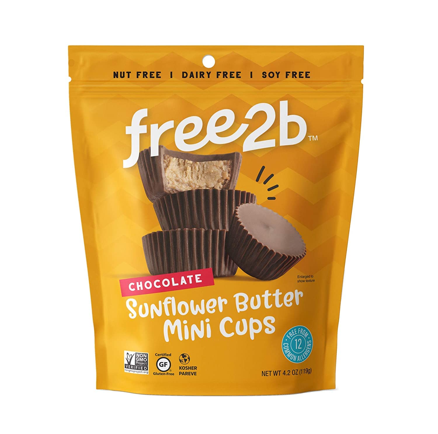 Free 2B Chocolate Sun Cups Minis Gluten-Free Dairy-Free Nut-Free And Soy-Free - 4.2 Oz (Pack Of 1)