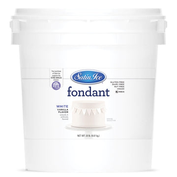 Satin Ice Fondant, White, 20 Pound