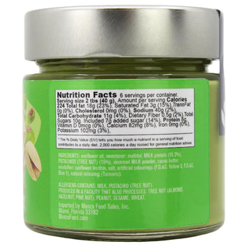 Pistachio Cream With Protein, High Protein, 8G Protein Per Serving, 7 Oz, Non Gmo, Product Of Italy, Loro Del Sud (Pistachio)