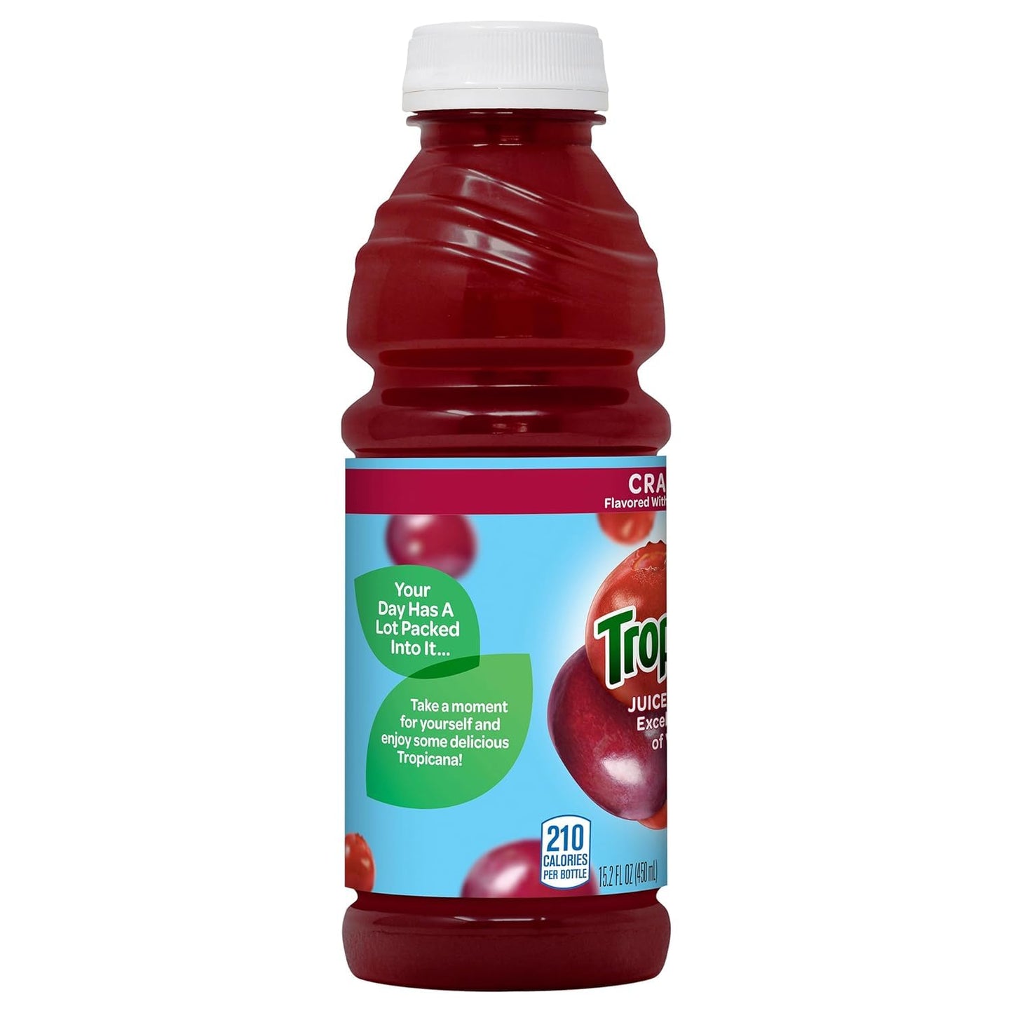Tropicana Juice Beverage, Cranberry Juice, 15.2 Fl Oz (Pack Of 12) - Real Fruit Juices, Vitamin C Rich, No Added Sugars, No Artificial Flavors
