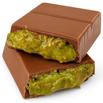 Gulluoglu Dubai Chocolate Kunafa Pistachio - (The Original), 3.4 oz - 95 gr (Pack of 3), daily fresh shipment, Ideal Gift for al