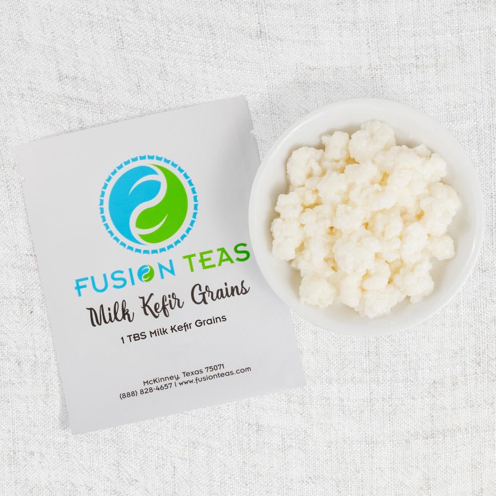 1 TBSP Milk Kefir Grains and eBook Milk Kefir Unleashed by Thomas Egbert - Fresh Live Active Probiotic Starter Cultures - Fusion