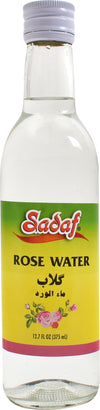 Sadaf Natural Rose Water - Food Grade for Cooking & Baking - 12.7 Fl Oz - Clear