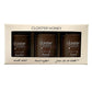 Cloister Honey Trios - Home Bar (3 X 3 Oz) | Hand Crafted | Raw Artisan Honey | 100% Pure, Raw & Unfiltered | All Natural | Made In Usa |
