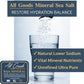 All Goods Sea Salt Fine Grain, 16 oz, 100% Natural, Unrefined, Kosher, 30% Less Sodium, White