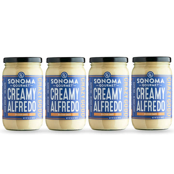 Sonoma Gourmet Creamy Alfredo Pasta Sauce | Gluten-Free And No Sugar Added | Made With Real Cream | Fresh Ingredients & No Sugar