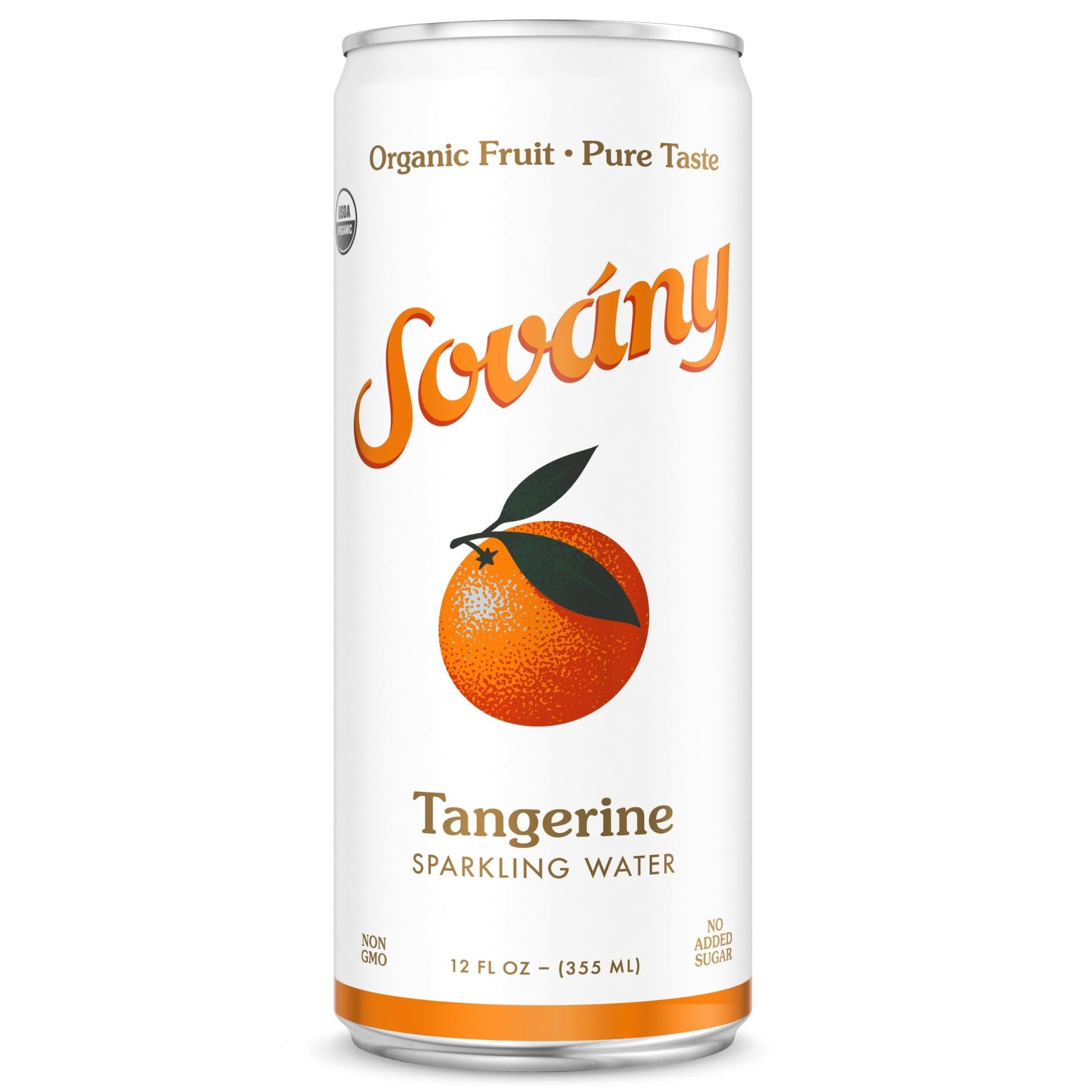Sov  Ny Sparkling Water, Tangerine, Seltzer Water Drinks, Usda Organic, Made With Real Fruit, Non-Gmo, Vegan, No Added Sugar, Lo