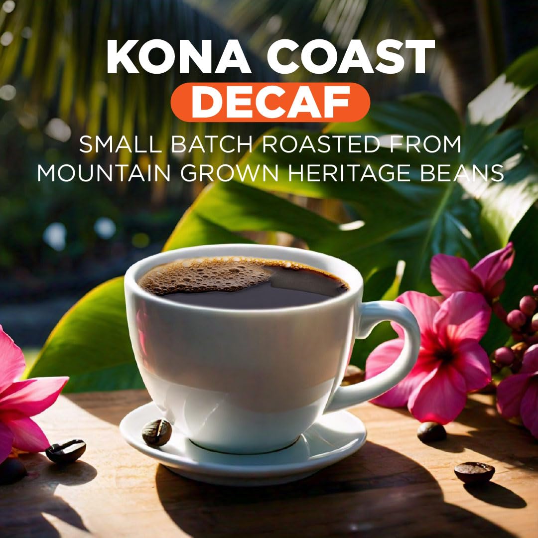 Maud'S Decaf Kona Coffee Pods, 100 Ct | Decaffeinated Kona Coast Blend | 100% Arabica Medium Roast Coffee | Solar Energy Produce