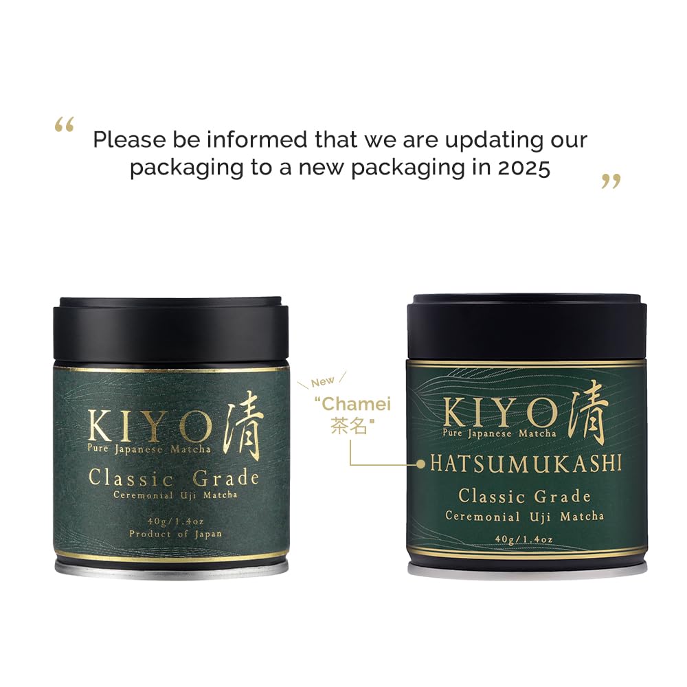 Kiyo Matcha Ceremonial Uji Matcha Green Tea Powder - Classic Grade, 40g (1.41oz)