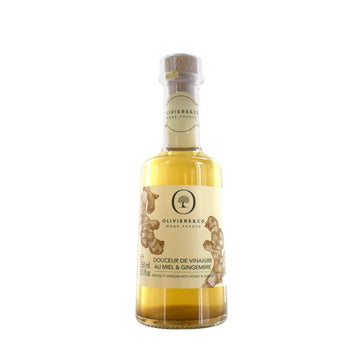 Oliviers & Co Honey & Ginger White Vinegar | Sweet & Spicy | 8.5 fl oz | Yellow