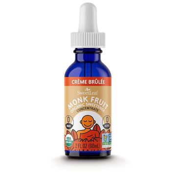 Sweetleaf Creme Brulee Liquid Monk Fruit - Monk Fruit Liquid Sweetener Drops, Organic Monk Fruit Extract, Zero Calorie Sweetener