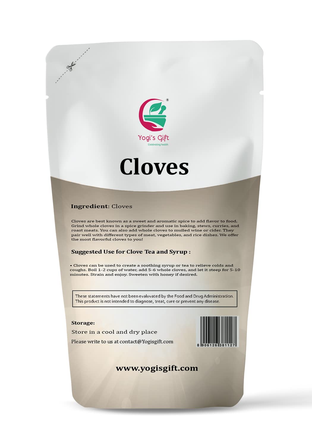Cloves Whole 4 Oz | Fresh and Flavorful Hot Spice for Tea, Chai, Savory, Desserts and More | Whole Cloves for Oral Health | by Y