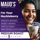 MAUDS Huckleberry Coffee Pods, 100% Arabica, 18 Count, KCup Compatible, Recyclable, Holiday Flavored