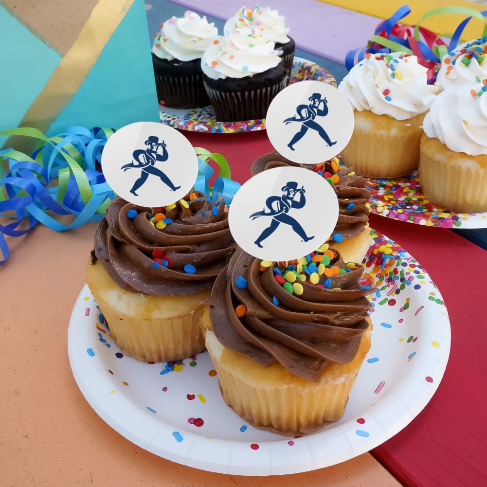 Washburn University Secondary Logo Cupcake Picks Toppers Decoration Set Of 6
