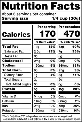 Snak Club Roasted & Salted Cashews, 2.5 Ounce (Pack Of 6)