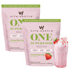 VitaHustle ONE Meal Replacement Shake - Plant Based Protein Powder, Strawberry Flavor, 10.9 Ounce (Pack of 2), Vegan, with Superfoods