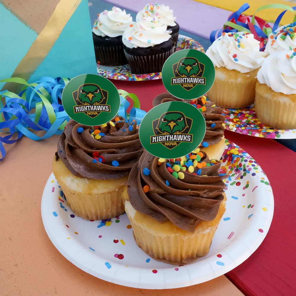 Graphics & More Northern Virginia Community College Primary Logo Cupcake Picks Toppers Decoration Set Of 6