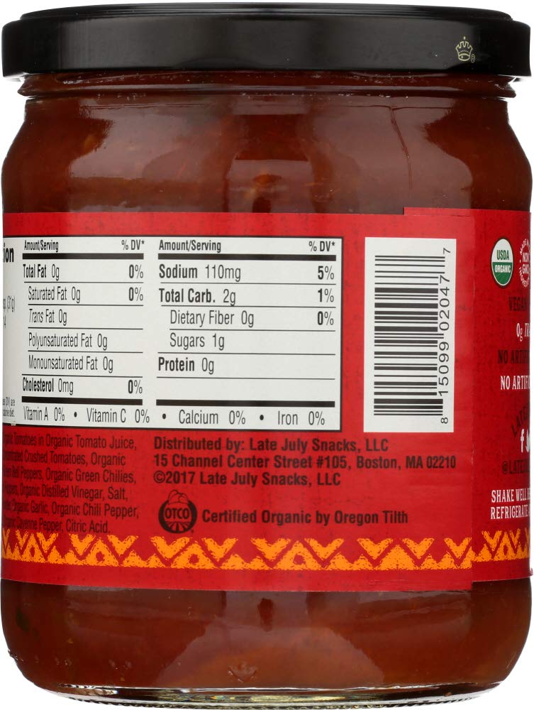 Late July Salsa Thick And Chunky Medium Organic 15.5 Ounce