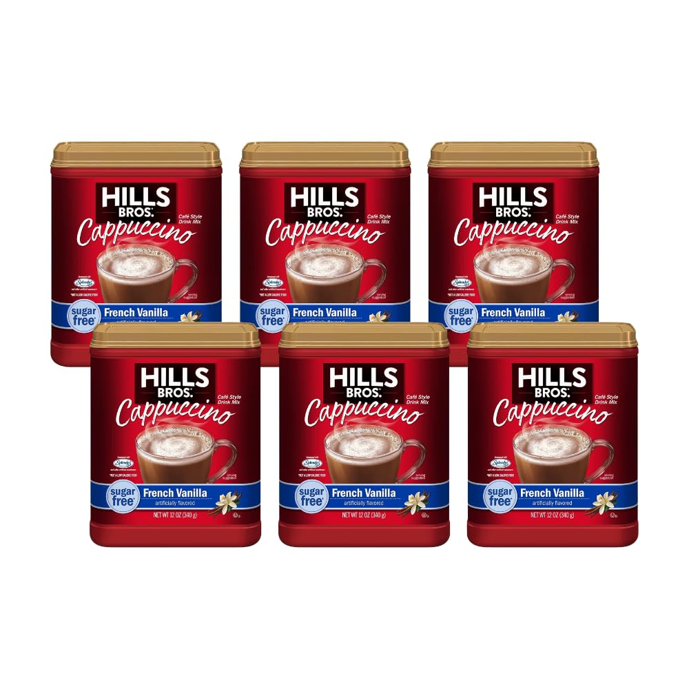 Hills Bros Sugar-Free French Vanilla, (Pack of 6)