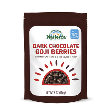 Natierra Himalania Dark Chocolate Covered Goji Berries | Non-Gmo & Gluten Free | 6 Ounce