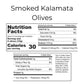 Divina Smoked Kalamata Olives, 2-Pack, 13.4 oz - Gourmet Mediterranean Snack