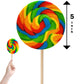 The Dreidel Company Jumbo Rainbow Swirl Lollipop, 5 Inch, 140 Gram, Pack of 6, Multicolor
