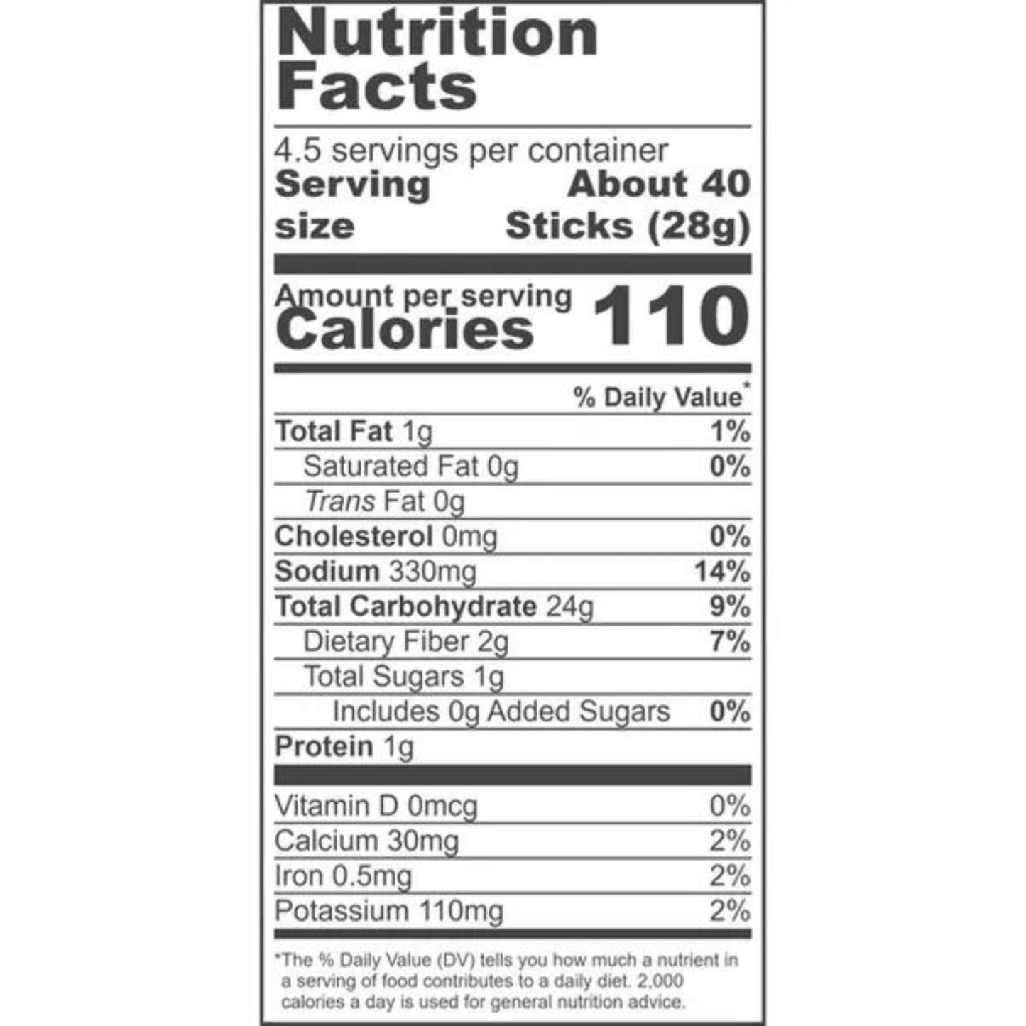 REAL FOOD FROM THE GROUND UP Cauliflower Pretzel Sticks, Original, 4.5 oz (Pack of 6)