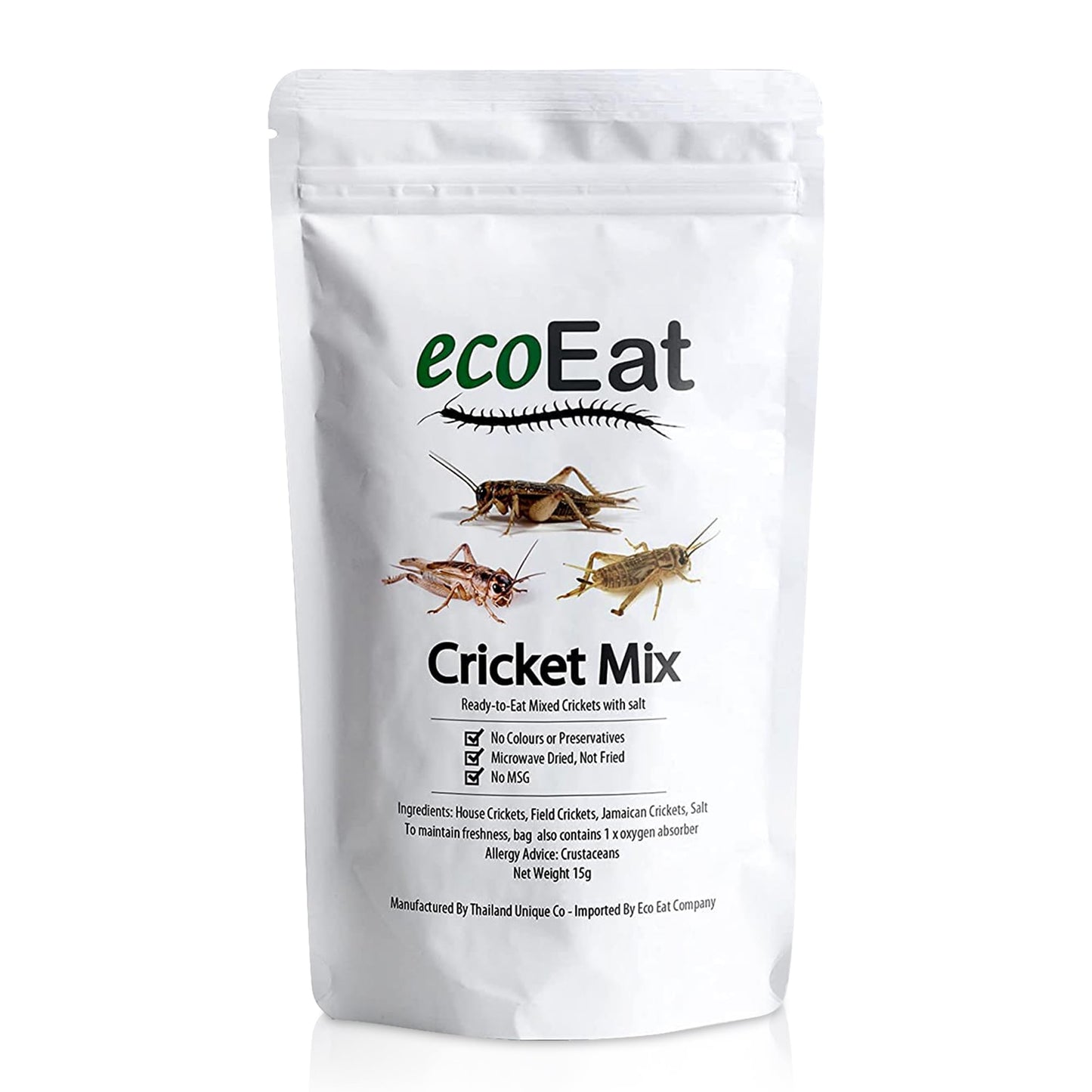 Ecoeat Edible Insects Mixed Crickets 15G Bag - Edible Snack Gift