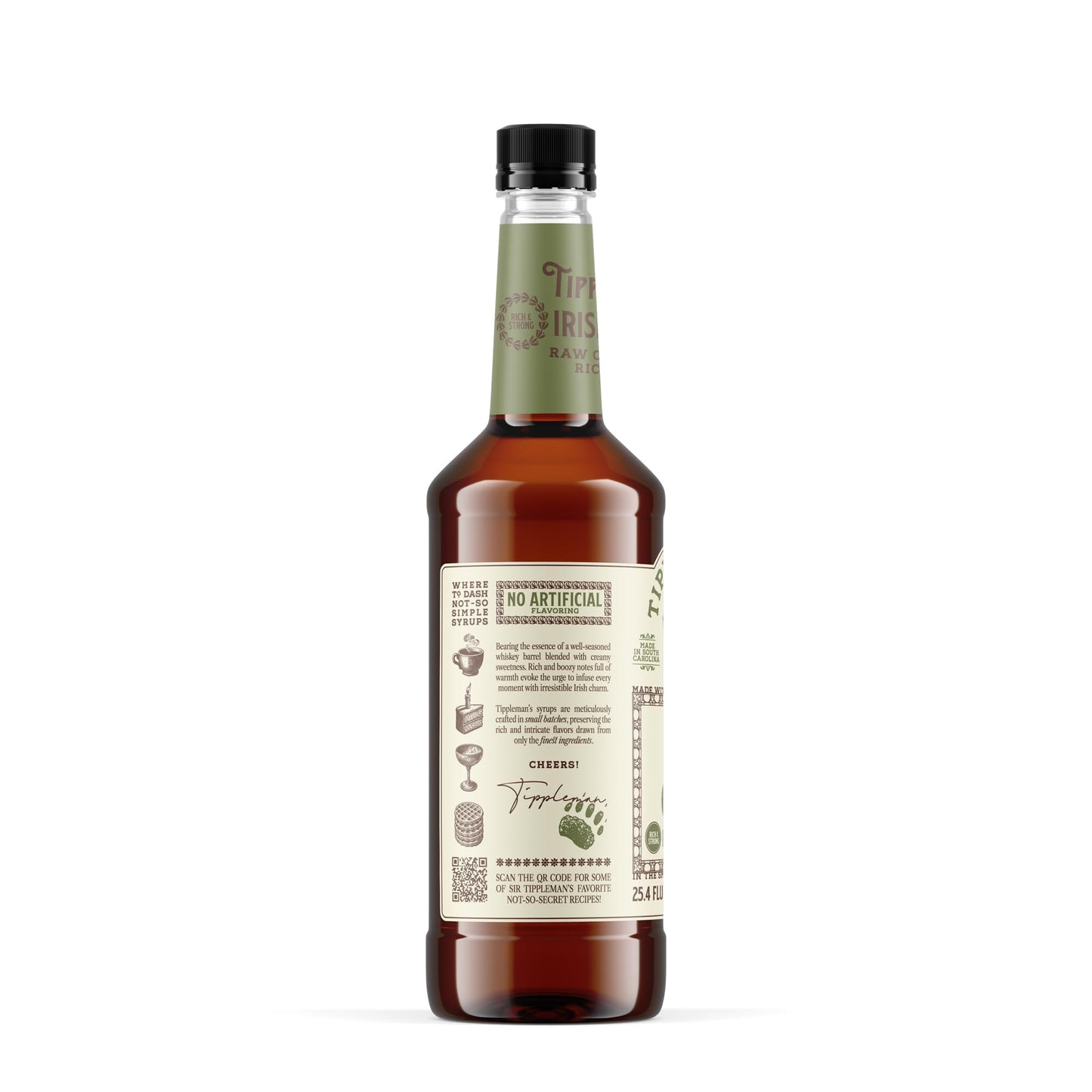 Tipplemans Irish Cream Coffee Syrup - Rich Flavor For Hot Or Iced Drinks, Latte, Tea, Espresso, Cappuccino, Cocktails, & Baking - 25.4 Fl Oz