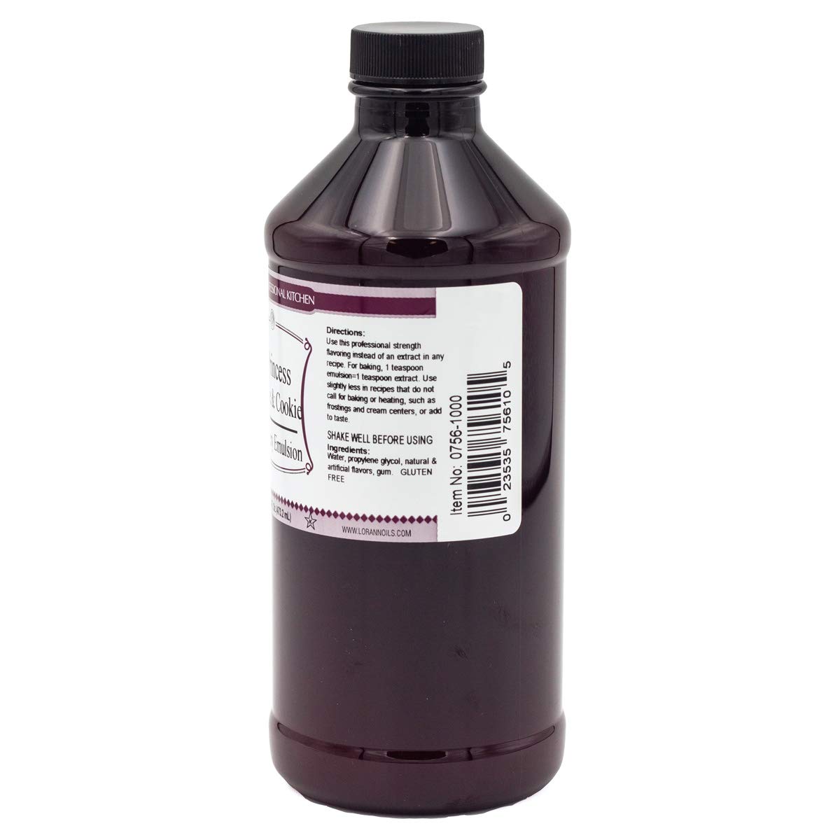 LorAnn Oils Bakery Emulsion, Princess Cake Flavor, 16 Fl Oz, Gluten-Free, Keto-Friendly, Model 0756-0806