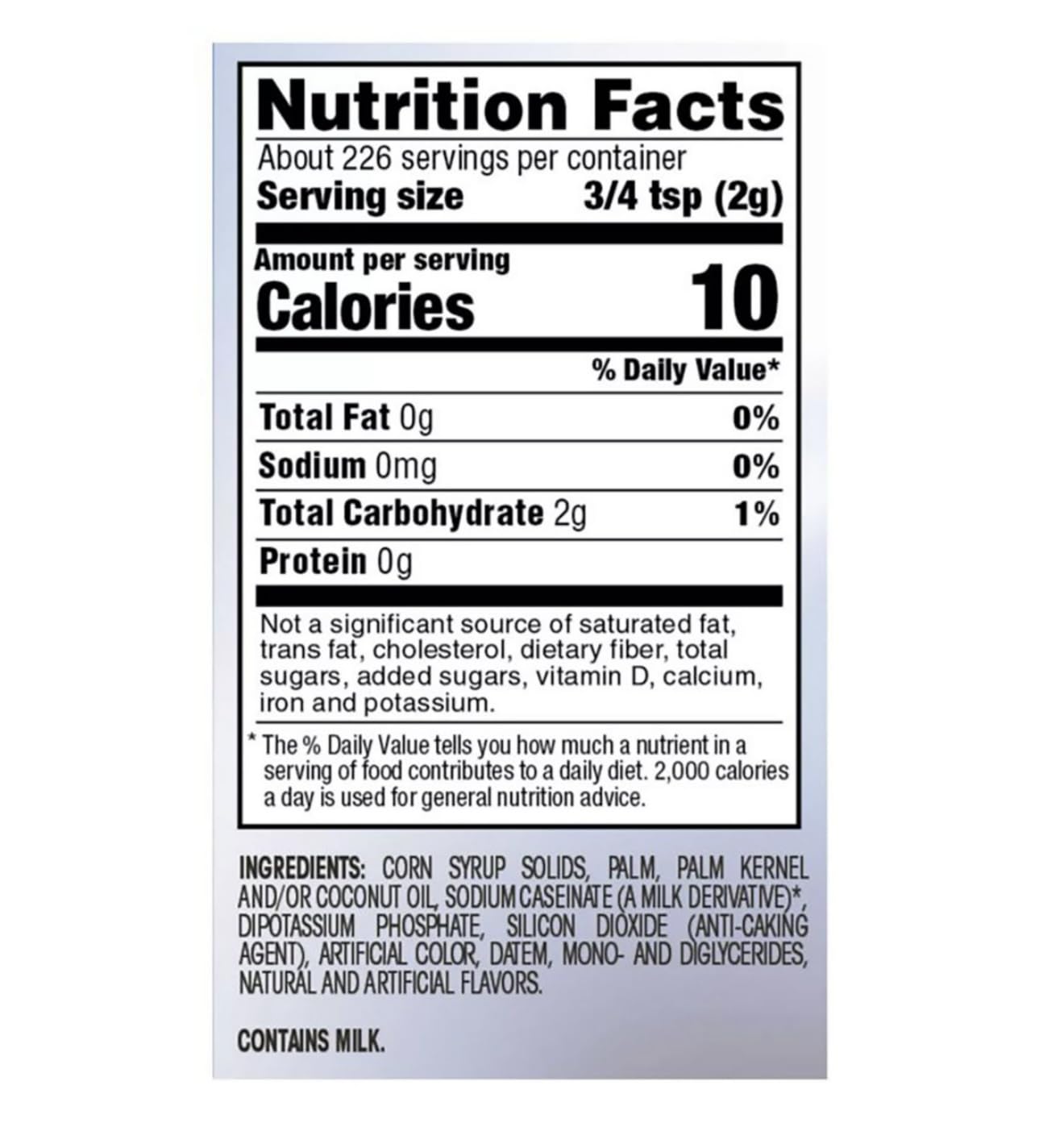 Non-Dairy Coffee Creamer Powder - 16 oz Canisters (Pack of 8) - Kosher,