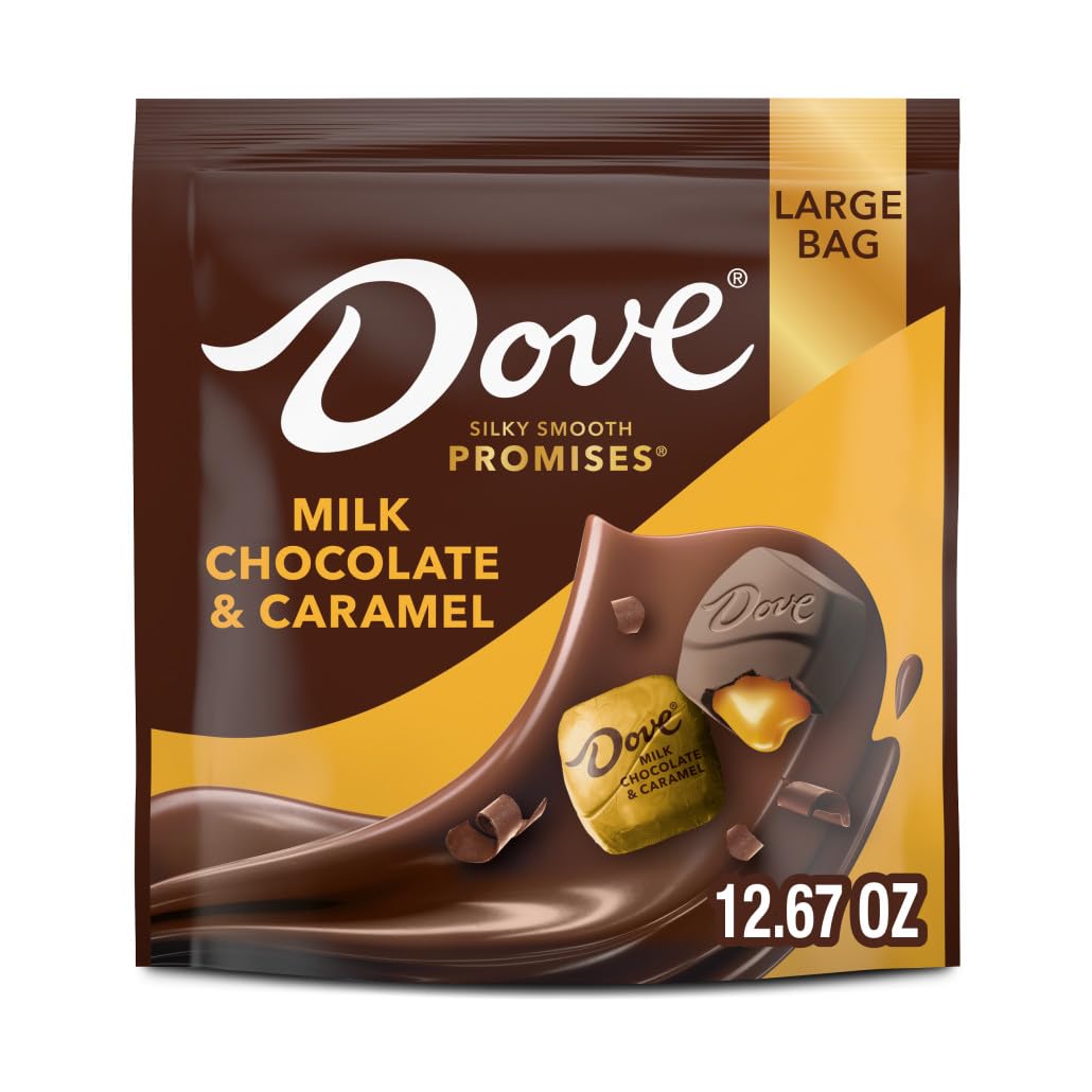 Dove Promises Milk Chocolate & Caramel Candy, 12.67 Oz Large Bag