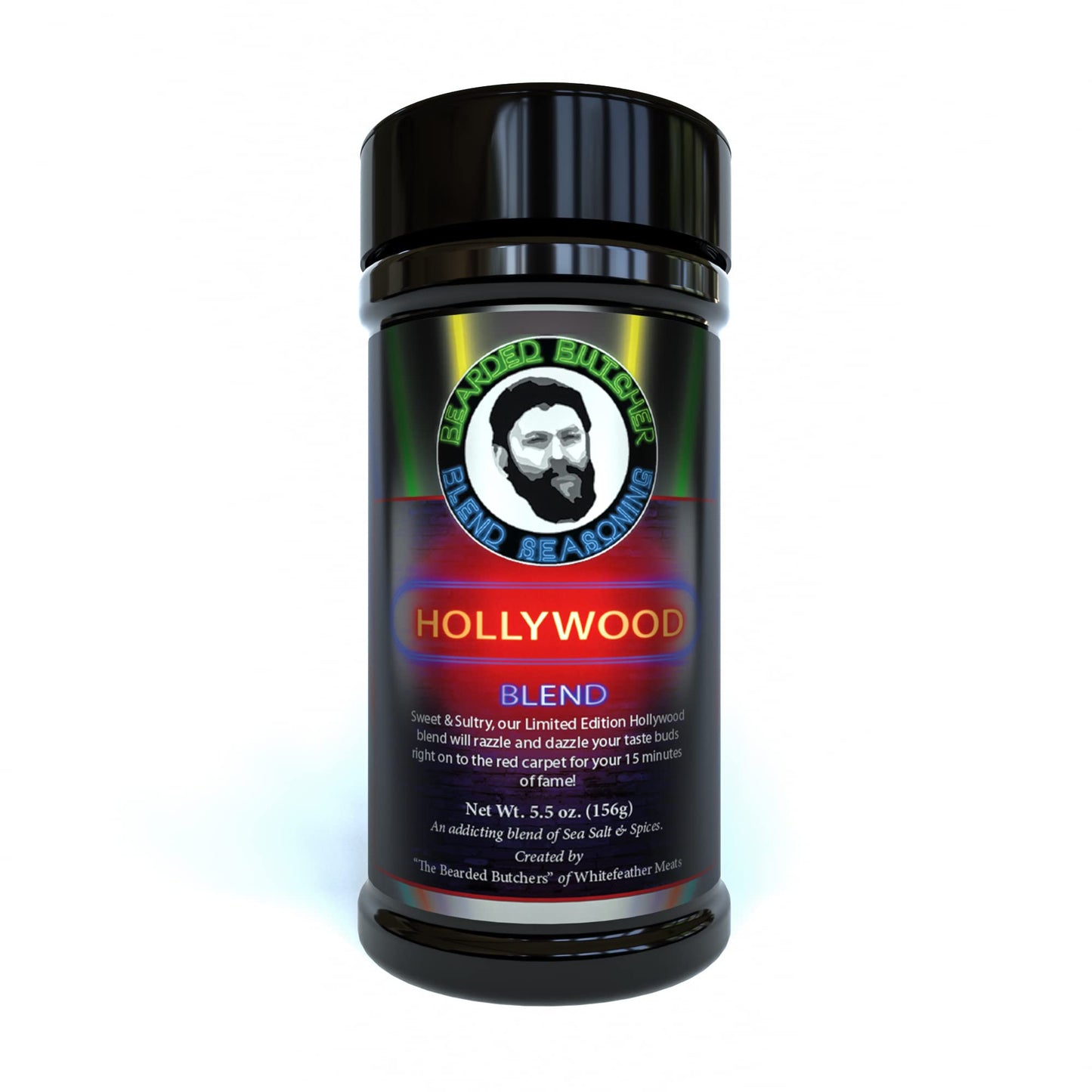 Bearded Butcher Blend Hollywood Seasoning, 5.5 Oz - Sweet & Sultry With Pure Cane Sugar & Molasses, Ideal For Pork Butts, Pork R