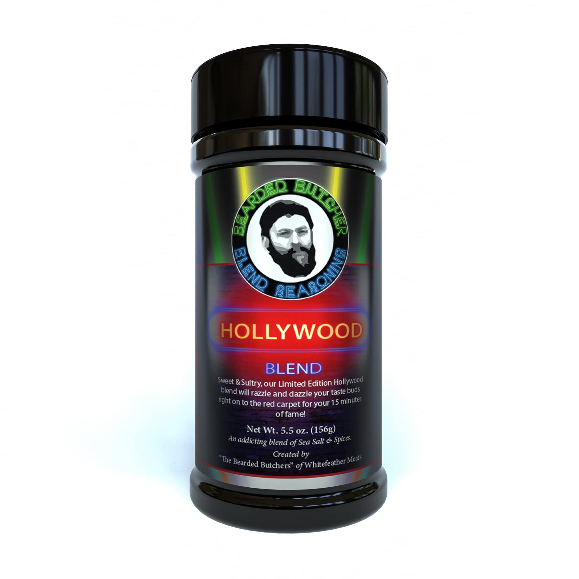 Bearded Butcher Blend Hollywood Seasoning, 5.5 Oz - Sweet & Sultry With Pure Cane Sugar & Molasses, Ideal For Pork Butts, Pork R