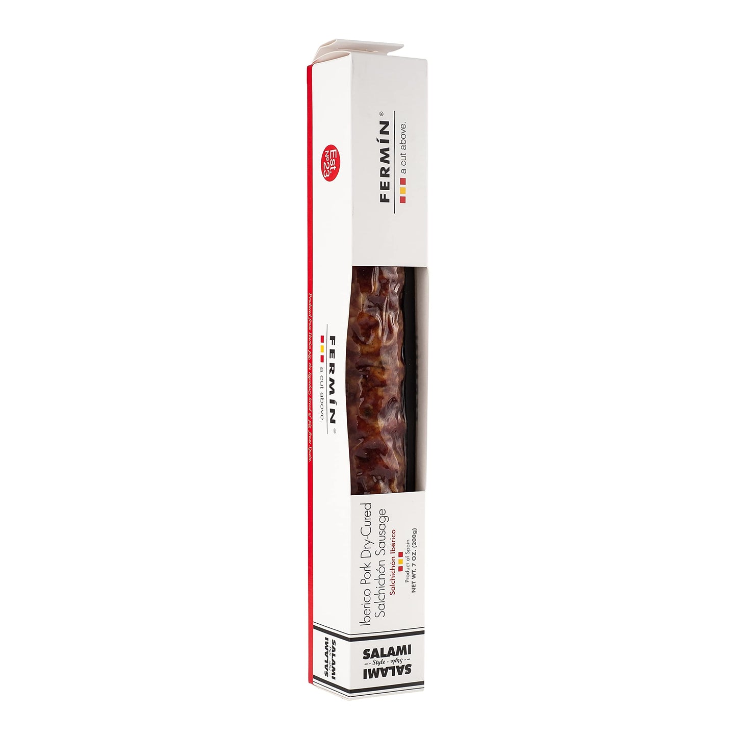 Fermin Salchichon- Dry-Supports Wellnessd Iberico Sausage  7 Oz | Top-Grade Spanish Charcuterie Made With Iberico Pork