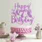 Kaoenla 3D Butterfly Cake Topper, Glitter Theme for 7th Birthday, Purple, Cardboard