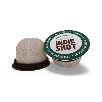 Independence Coffee Co. Texas Donut House, Light Roast, Single Serve Coffee K Cup Indie Shot Soft Pods, Compostable Plant-Based