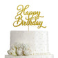 Happy Birthday Cake Topper - Birthday Party Decorations, Double Sided Gold Glitter