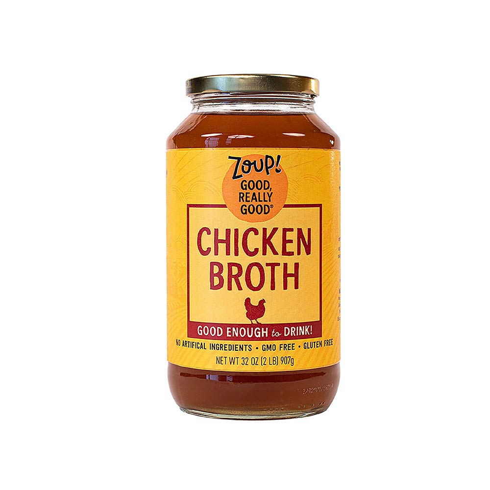 Chicken Broth by Zoup! Keto-Friendly, Gluten Free, Fat Free, Non-GMO - Great for Stock, Bouillon, Soup Base or in Gravy - 1-Pack