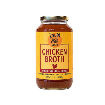 Chicken Broth by Zoup! Keto-Friendly, Gluten Free, Fat Free, Non-GMO - Great for Stock, Bouillon, Soup Base or in Gravy - 1-Pack