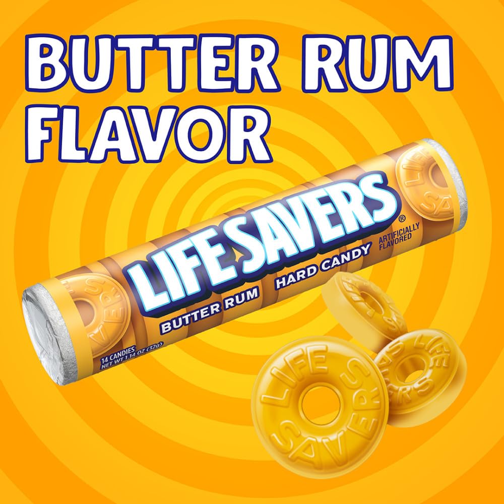Life Savers Butter spirit-inspired flavor Hard Candy Bulk - 1.14 Ounce (20 Single Packs) - Yellow