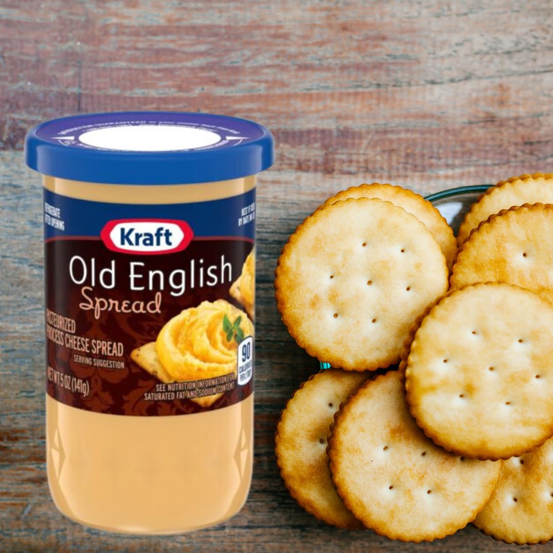 Old English Cheese Spread  Sharp Cheddar Cheese  Extra Sharp Cheddar Cheese  2 Pack of 5 oz Jars - Authentic Aged Cheddar Flavor Bundled with The Sweet Lyfe Fridge Magnet