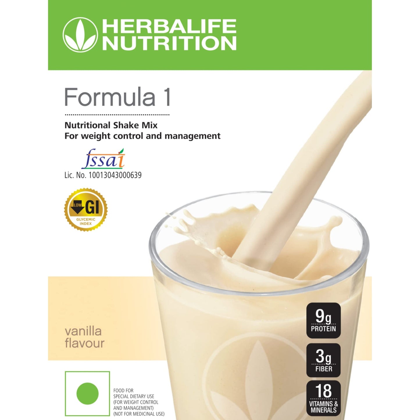 Herbalife Formula 1 Nutritional Shake Mix, Vanilla, 500g (17.62 oz), Meal Replacement