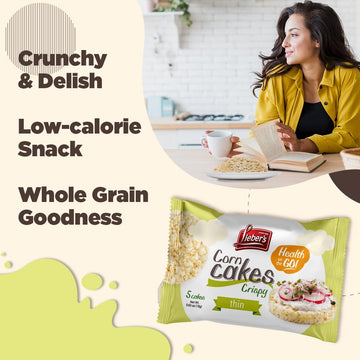Leibers Corn Cakes On The Go Snack Pack - 32 Packs - 5 Thin, Crispy Cakes Per Pack - Kosher, Vegan, Wheat, Gluten And Cholestero
