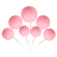 Rssta i Mini Balloons Cake Toppers, Dark Pink Foam Balls for Baby Shower, Wedding, Kids Birthday Party Decorations, 30 PCS