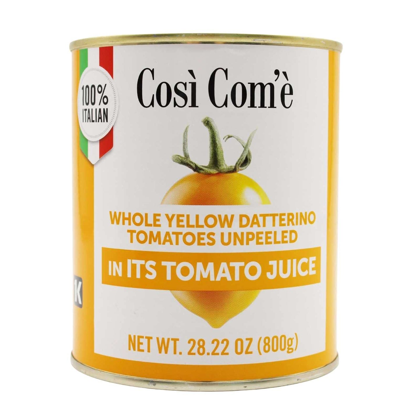 Yellow Cherry Tomatoes In Puree  Pomodorini  Daterini 28.22 Oz (800G)  100% Italian  Cosi Come