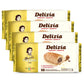 Delizia Hazelnut Cream By Pasticceria Matilde Vicenzi, Cream Filled Puff Pastry Patisserie Rolls, All-Natural, Kosher Dairy, Made In Italy - 4.41Oz (125G) Box, 4-Pack