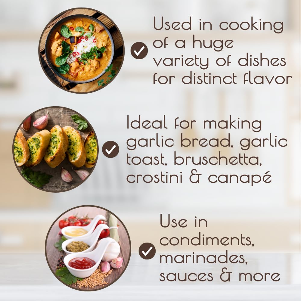 Darsa Organics Garlic Powder 7 Oz - Lehsun Powder, Garlic Powder Organic, Aromatic Garlic Powder Seasoning For Cooking, Curries,