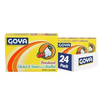 Goya Foods Chicken & Tomato Bouillon  Powdered  2.25 Ounce (Pack of 24)