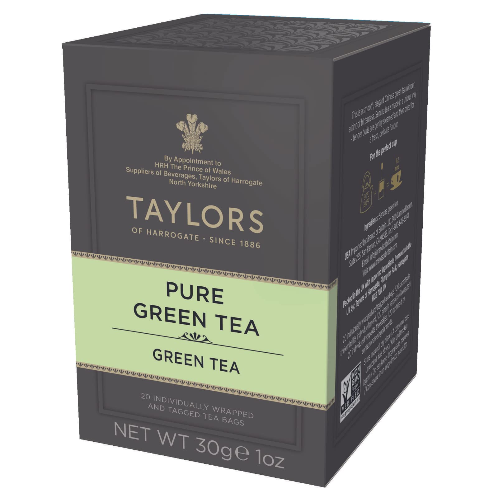 Taylors Of Harrogate Pure Green Tea, 20 Count (Pack Of 1)